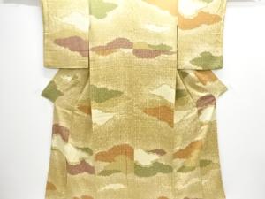 絞り雲模様小紋着物